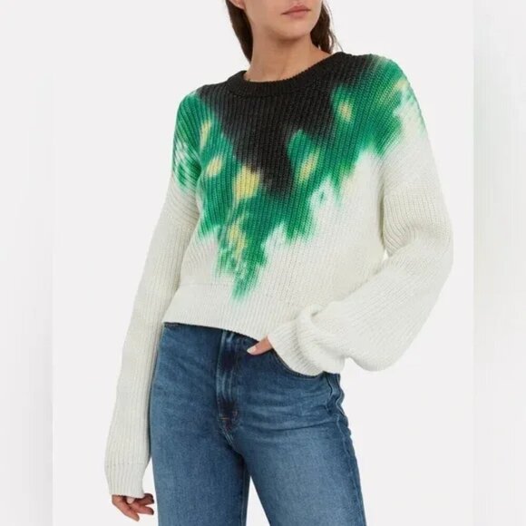 A.L.C. Sweaters - A.L.C. Elinor Tie-Dye Sweater Knit Cropped Crewneck Size Large